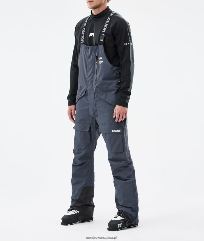 fawk spodnie narciarskie męskie metaliczny niebieski Montec F4B4Z898